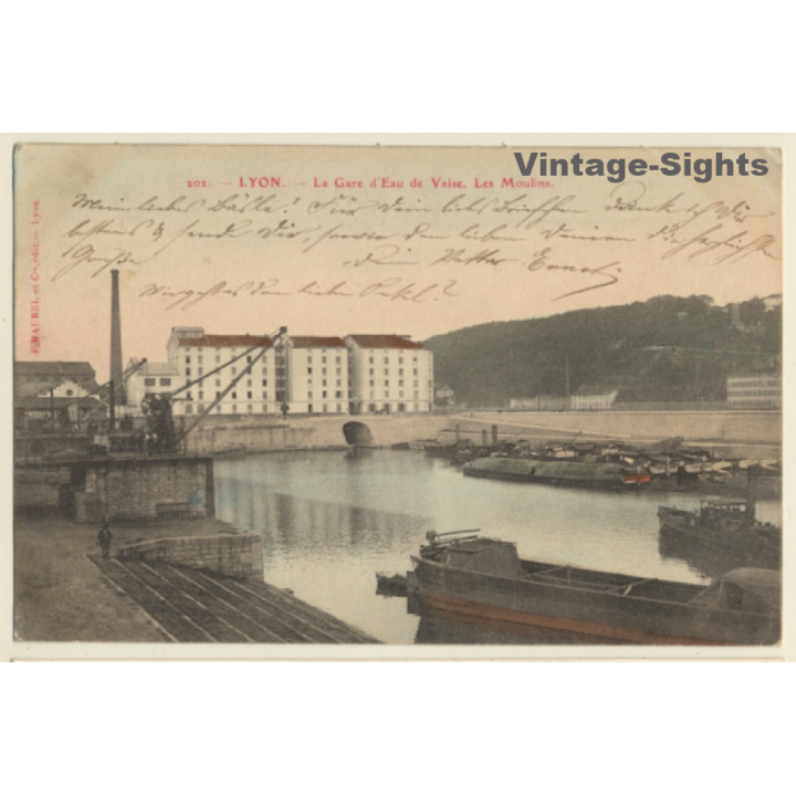 Lyon: La Gare D'Eau De Vaise / Les Moulins (Vintage PC 1904)