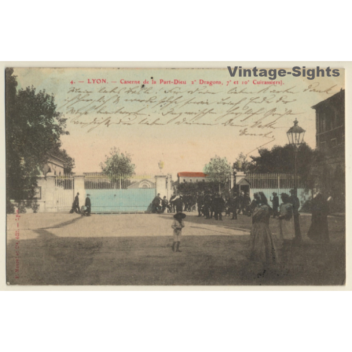 Lyon: Caserne De La Part-Dieu - 2e Dragons (Vintage PC 1904)