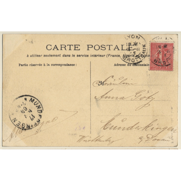 Lyon: Caserne De La Part-Dieu - 2e Dragons (Vintage PC 1904)