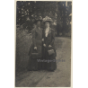 2 Fine German Ladies Wearing Victorian Hats / Bonnet (Vintage RPPC 1910)