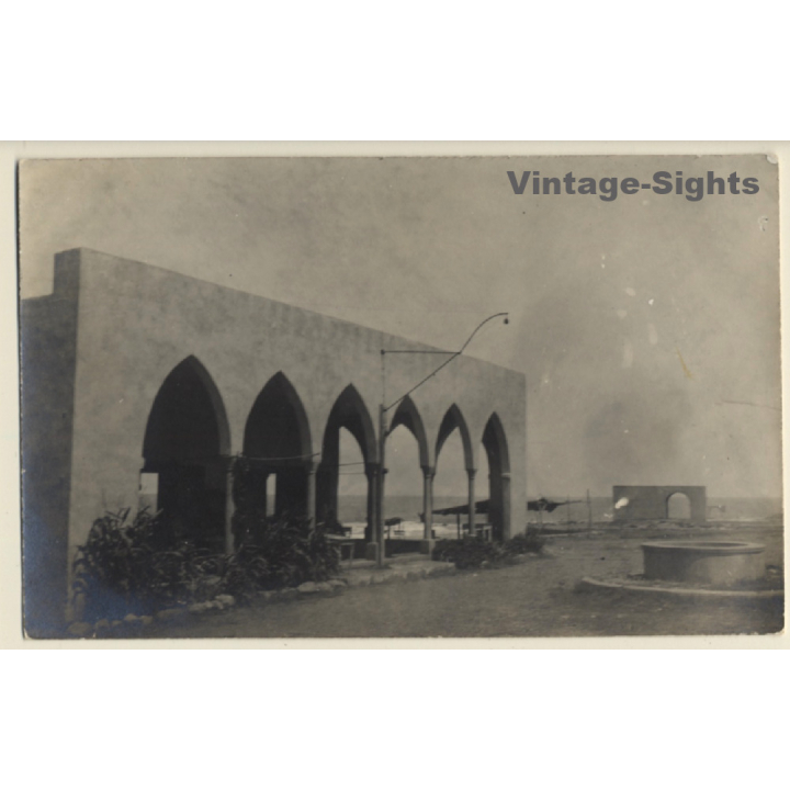 Beirut / Lebanon: Large Building With Archways (Vintage RPPC ~1910s/1920s)
