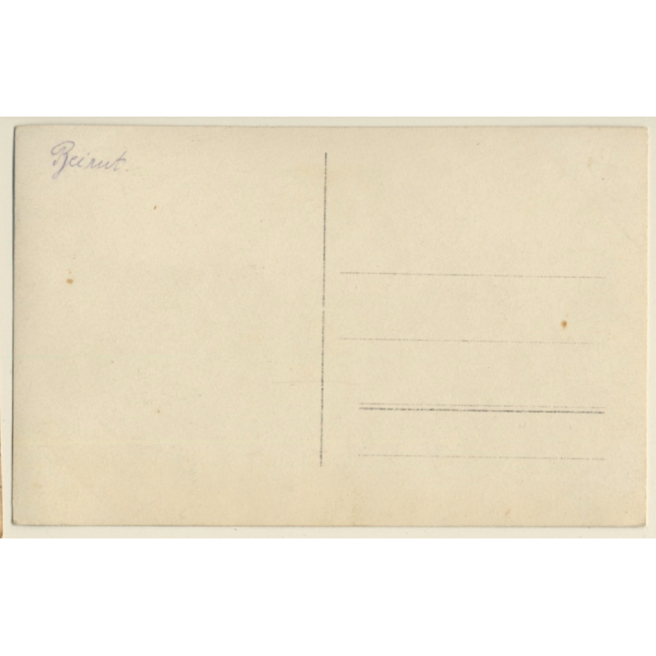 Beirut / Lebanon: Large Building With Archways (Vintage RPPC ~1910s/1920s)