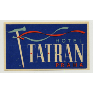 Hotel Tatran - Praha (Prague) / Czech Republic (Vintage Luggage Label)