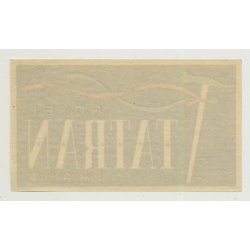 Hotel Tatran - Praha (Prague) / Czech Republic (Vintage Luggage Label)