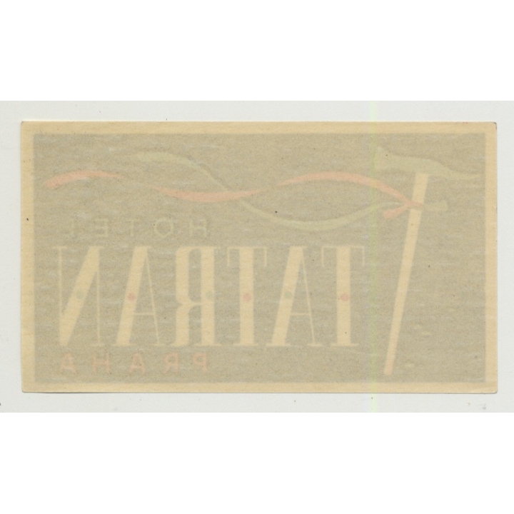 Hotel Tatran - Praha (Prague) / Czech Republic (Vintage Luggage Label)