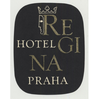 Hotel Regina - Praha (Prague) / Czech Republic (Vintage Luggage Label)