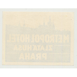 Hotel Metropol Hotel Zlata Husa - Praha (Prague) / Czech Republic (Vintage Luggage Label)