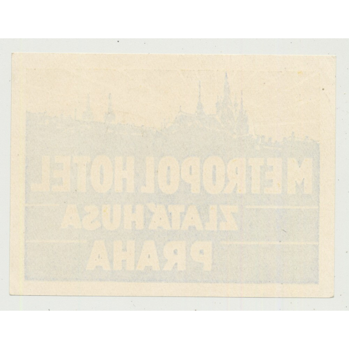 Hotel Metropol Hotel Zlata Husa - Praha (Prague) / Czech Republic (Vintage Luggage Label)