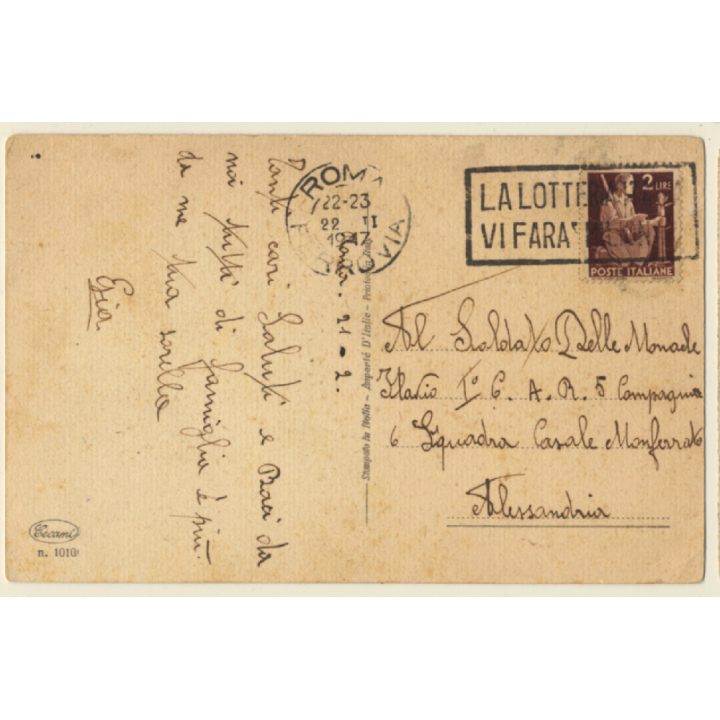 Billard / Carambol: Quel Naso Mi Cofonde (Vintage PC 1947)