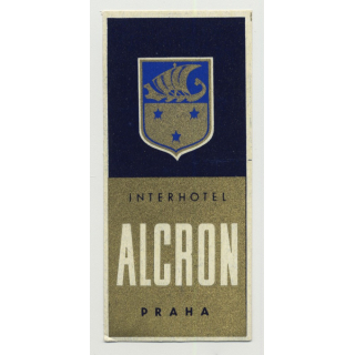 Hotel Interhotel Alcron - Praha (Prague) / Czech Republic (Vintage Luggage Label)