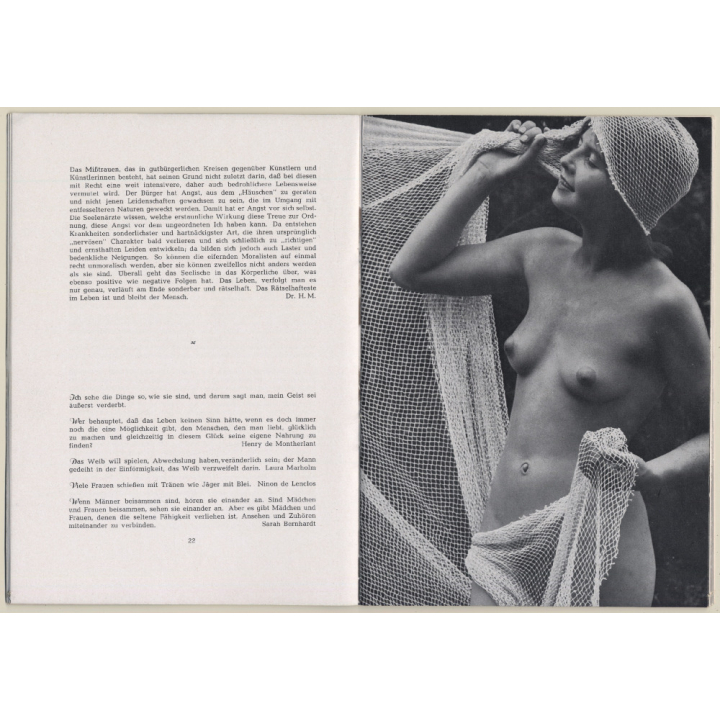 Paradies Nr. 7: Zeitschrift Für Freie & Ästhetische Lebensform (Vintage Nude Magazine 1950s)