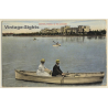 Siófok / Hungary: Hullám And Sió Hotels / Rowing Boat (Vintage PC 1915)