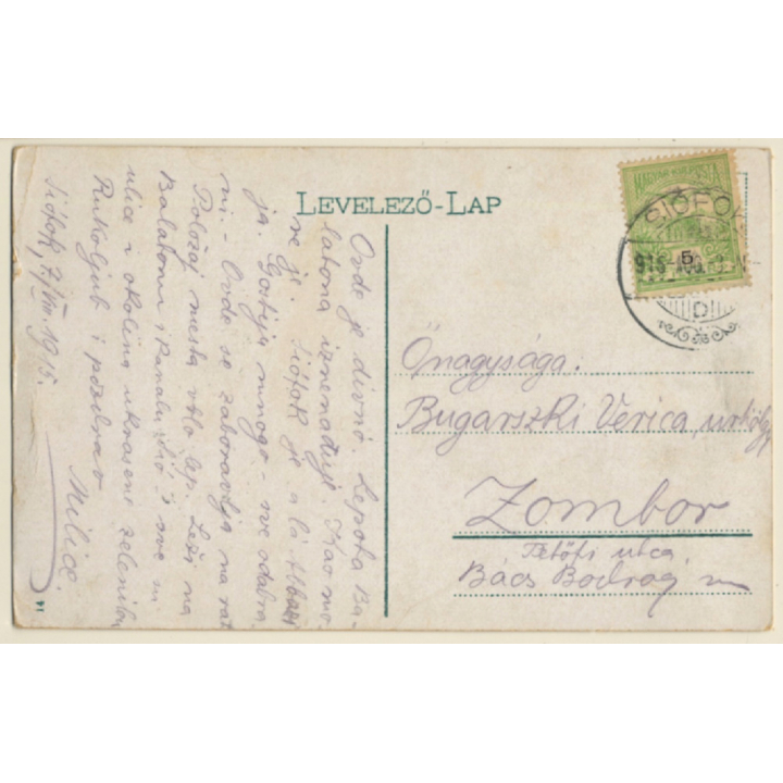 Siófok / Hungary: Hullám And Sió Hotels / Rowing Boat (Vintage PC 1915)