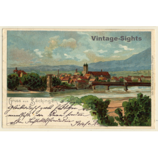 Germany: Gruss Aus Säckingen / Bad Säckingen (Vintage PC 1900)