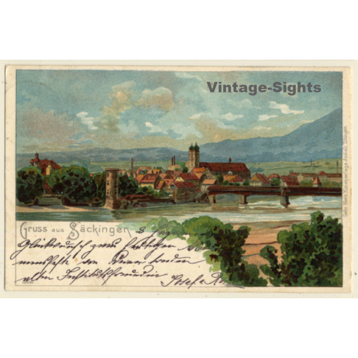 Germany: Gruss Aus Säckingen / Bad Säckingen (Vintage PC 1900)