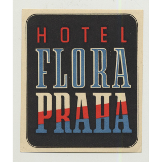 Hotel Flora (2) - Praha (Prague) / Czech Republic (Vintage Luggage Label)