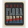 Hotel Flora (2) - Praha (Prague) / Czech Republic (Vintage Luggage Label)