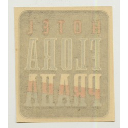 Hotel Flora (2) - Praha (Prague) / Czech Republic (Vintage Luggage Label)