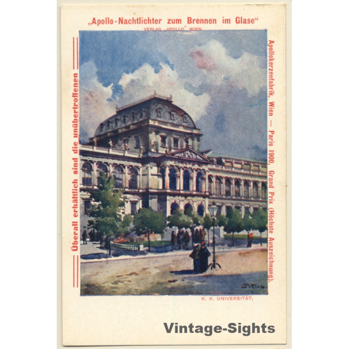Vienna / Austria: K.K. Universität - Apollo Nachtlichter (Vintage PC 1900s)