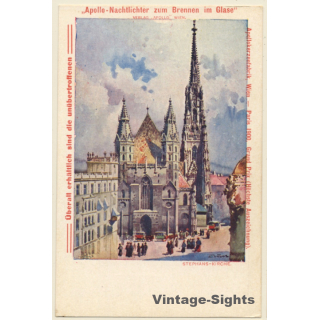 Vienna / Austria: Stephanskirche - Apollo Nachtlichter (Vintage PC 1900s)