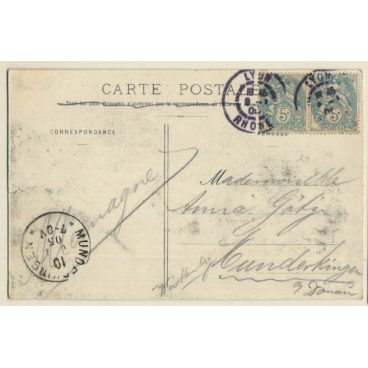 Lyon / France: La Saône - L'Industrie - Saint-Rambert (Vintage PC 1905)