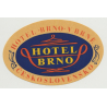 Hotel Brno - Brno / Czech Republic (Vintage Luggage Label)