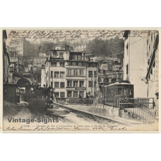 Lyon / France: Chemins De Fer Crémaillière St-Just (Vintage PC 1905)
