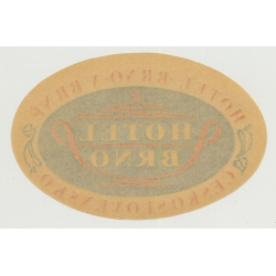 Hotel Brno - Brno / Czech Republic (Vintage Luggage Label)