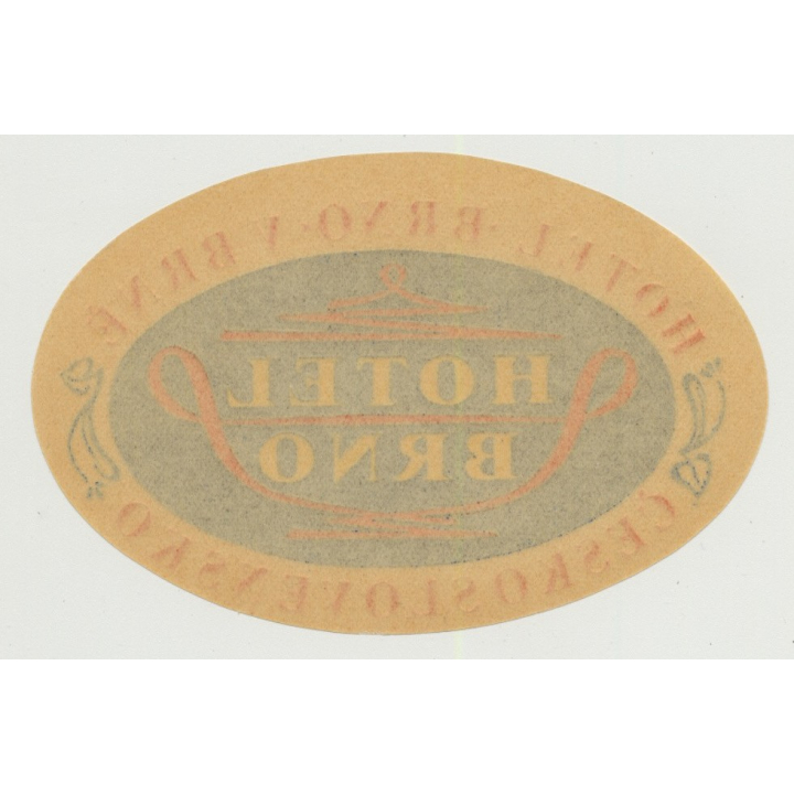 Hotel Brno - Brno / Czech Republic (Vintage Luggage Label)