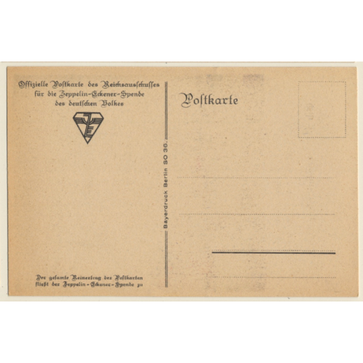 Otto Amtsberg: Ein Zeppelin Über Deutschen Landen (Vintage Artist PC 1920s)