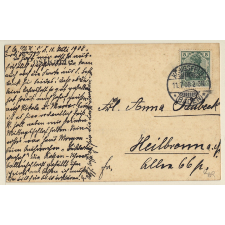 Germany: Gruss Aus Königsfeld / Sägemühle (Vintage PC 1908)