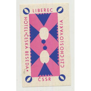 Hotel Ceska Beseda - Liberec / Czech Republic (Vintage Luggage Label)