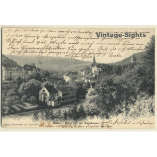 Baden / Switzerland: Blick Von Der Badstrasse (Vintage PC 1904)