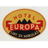 Hotel Europa - Liptovsky Mikulas / Slovakia (Vintage Luggage Label)