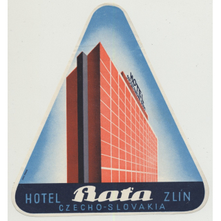 Hotel Bata - Zlin / Czech Republic (Vintage Luggage Label)