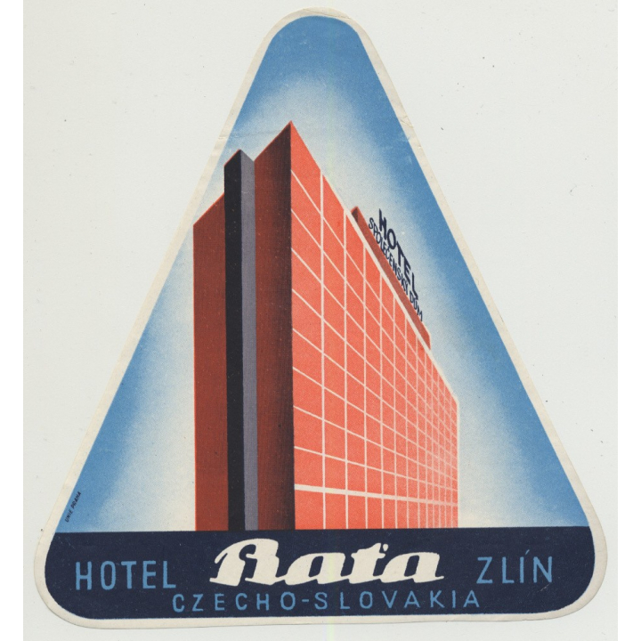 Hotel Bata - Zlin / Czech Republic (Vintage Luggage Label)
