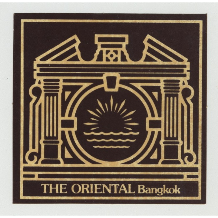 The Oriental - Bangkok / Thailand (Vintage Self Adhesive Luggage Label)