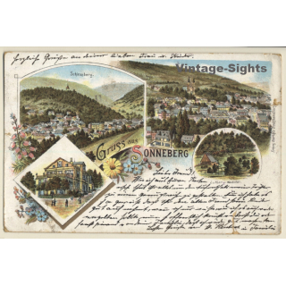 Germany: Gruss Aus Sonneberg (Vintage PC Litho 1897)