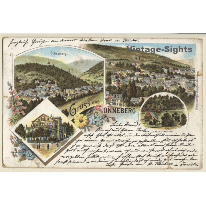 Germany: Gruss Aus Sonneberg (Vintage PC Litho 1897)