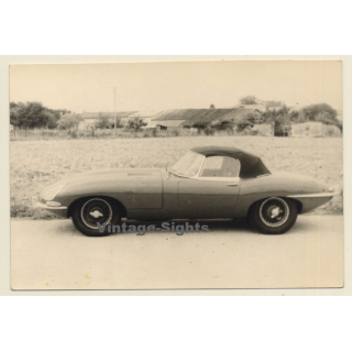 Tour De France 1964: Jaguar E Type Cabrio - Side View (Vintage Photo)