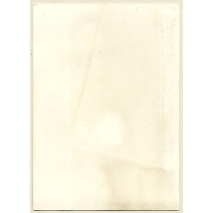 Cheeky Semi Nude Brunette With Glasses / Panties (Vintage Photo GDR ~1980s)