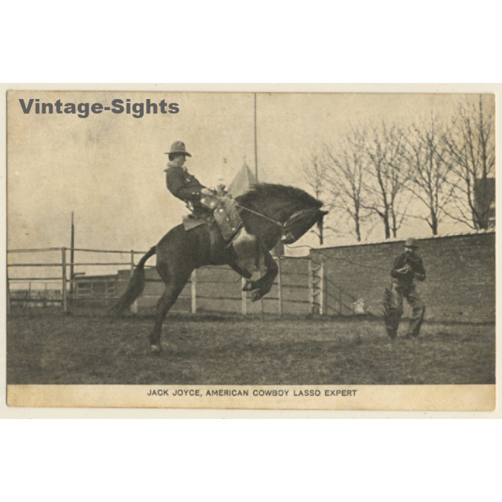 Jack Joyce - American Cowboy - Lasso Expert (Vintage PC ~1910s)