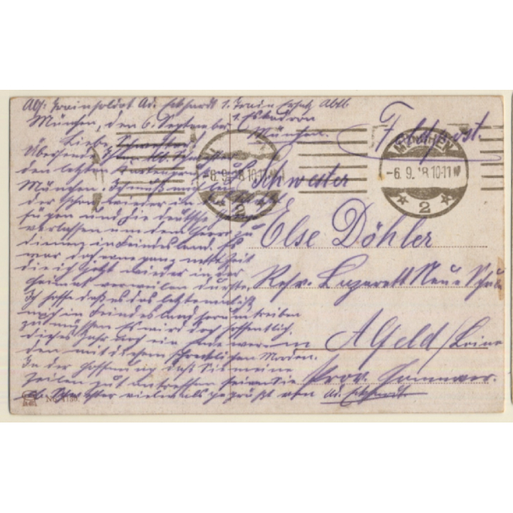 Max Kuglmayr: Mensch Ärger Dich Nicht / Beer Mug (Vintage PC 1918)