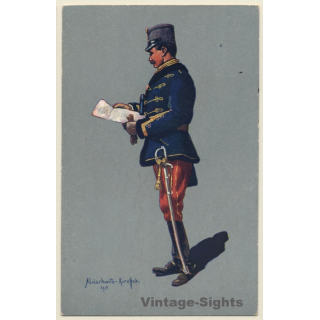 Lüschwitz-Koreffski: Oest.-Ung. Husarenstabsoffizier In Felduniform (Vintage PC 1910s)