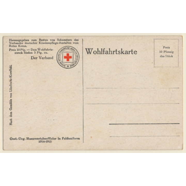 Lüschwitz-Koreffski: Oest.-Ung. Husarenstabsoffizier In Felduniform (Vintage PC 1910s)