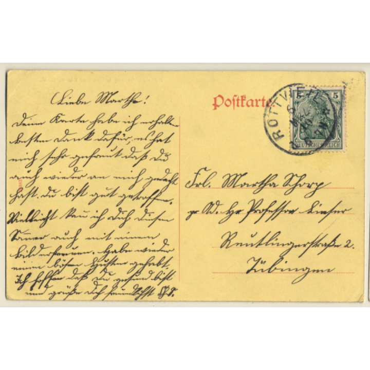 Rottweil Am Neckar: View On Village / Church (Vintage PC 1910)