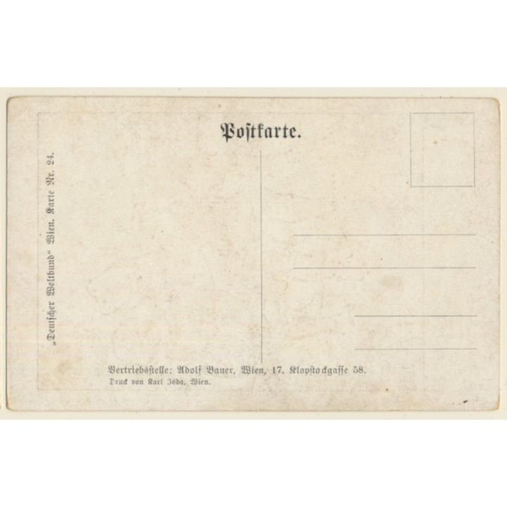 W. Braun / Wien: Boy & Girl Carrying Goose In Snow (Vintage PC 1910s)