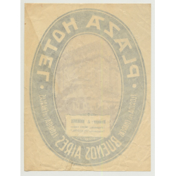 Plaza Hotel - Buenos Aires / Argentina (Vintage Luggage Label)