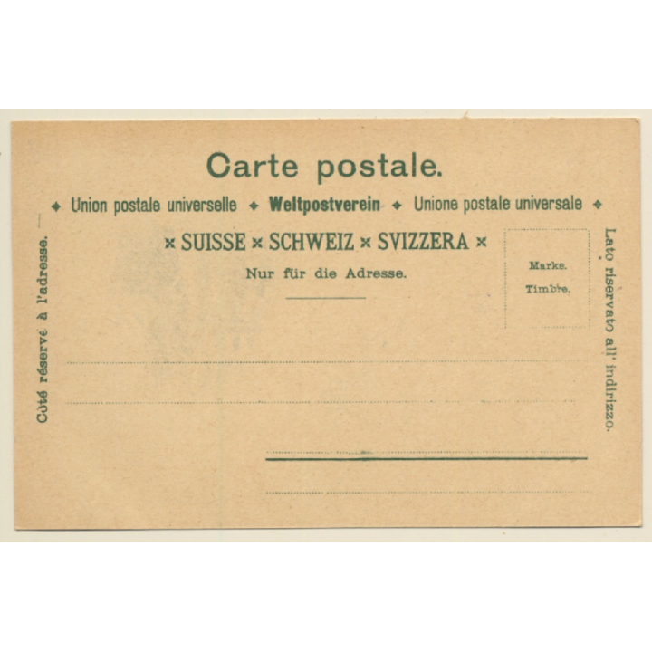 Schweiz: Die Kappeler Milchsuppe (Vintage Litho PC 1890s)