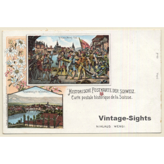 Schweiz: Niklaus Wengi 1532 / Solothurn (Vintage Litho PC 1890s)